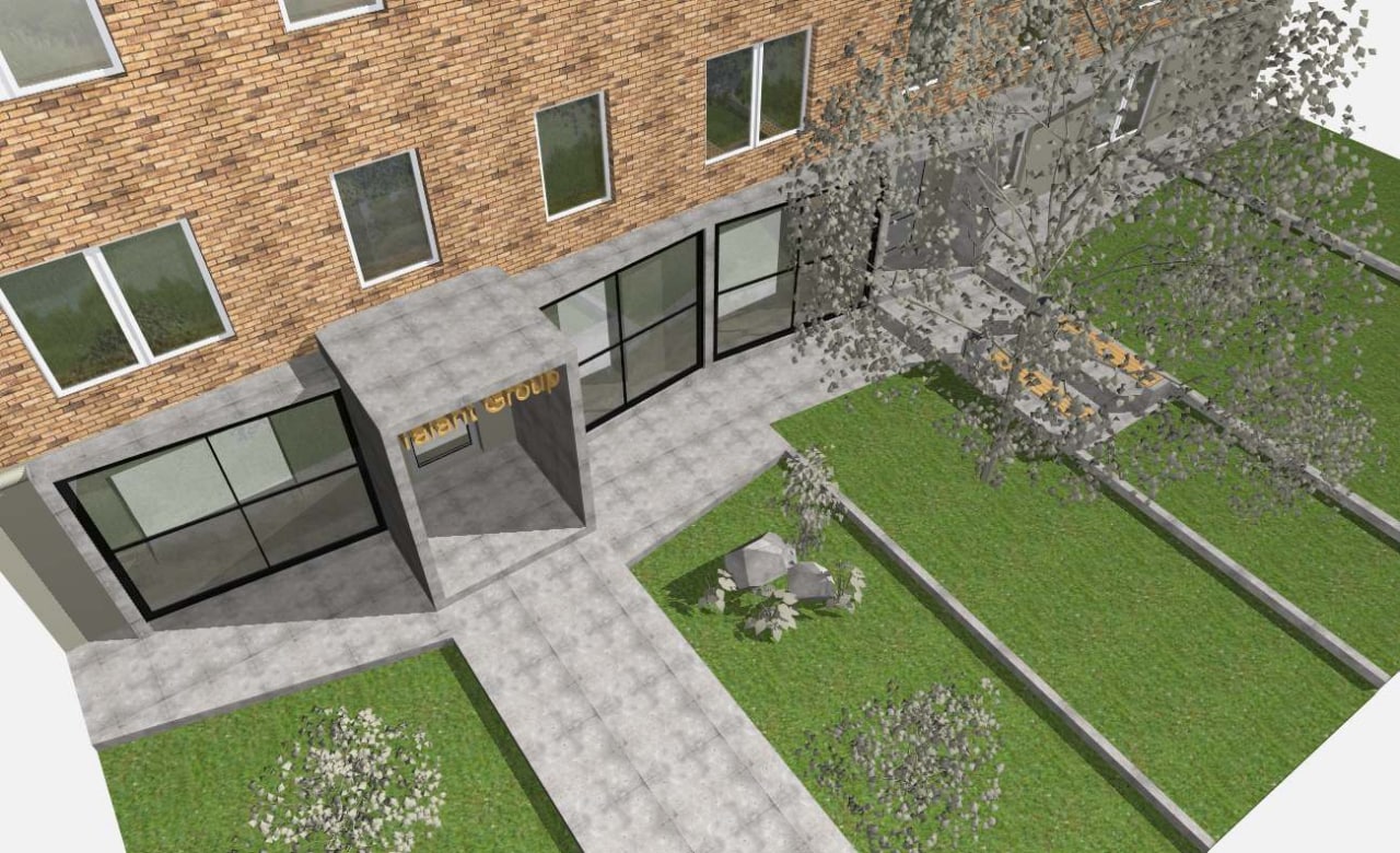 Вхідна група з прибудовою  для офісу компанії Talant school Наталі Могилевської